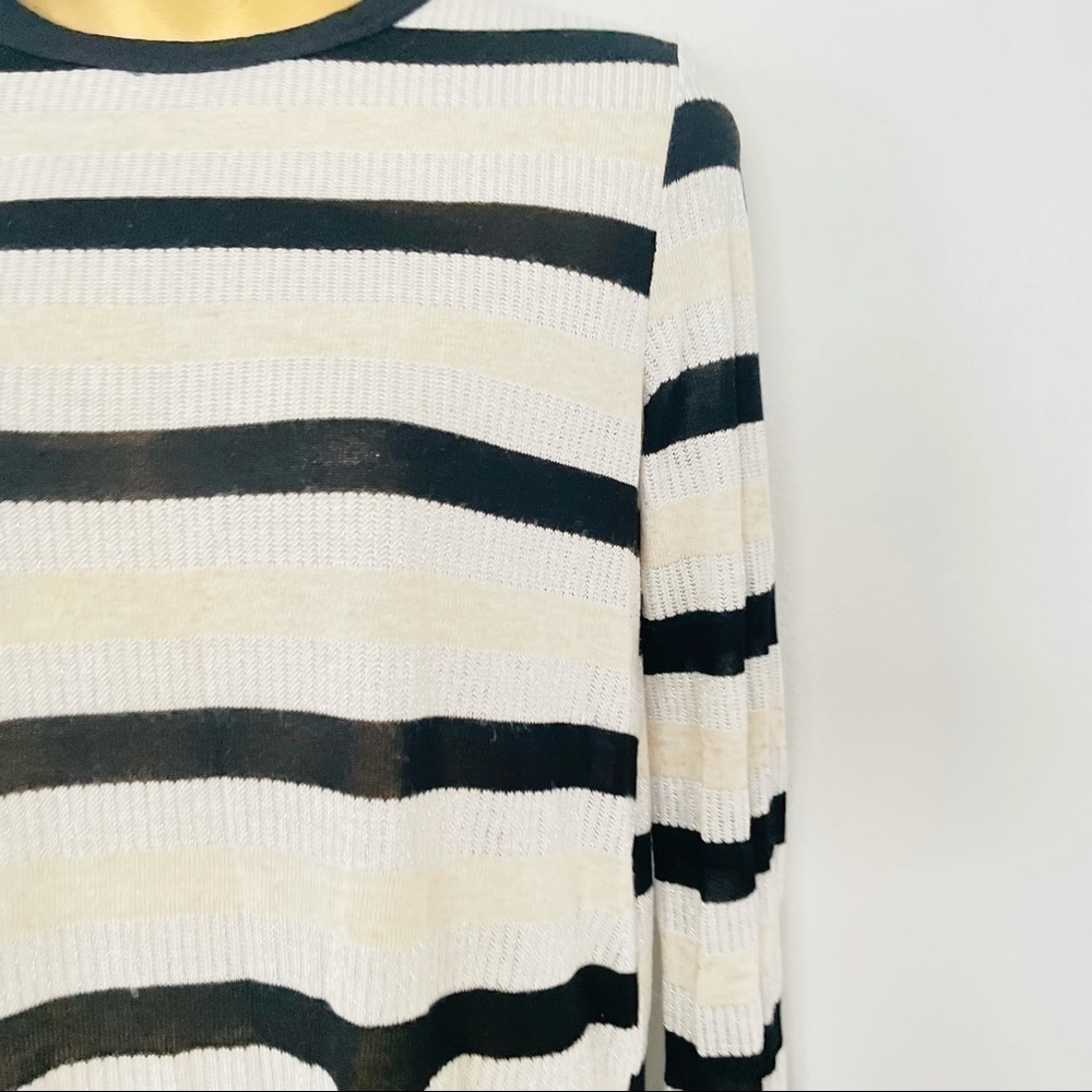 Zara stripe lightweight midi dress side slit euro summer - Picture 5 of 6
